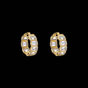 Lab Diamond Emerald Cut Hoop Earrings