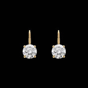 Lab Round Diamond Hanging Earrings