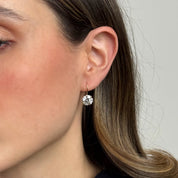Lab Round Diamond Hanging Earrings