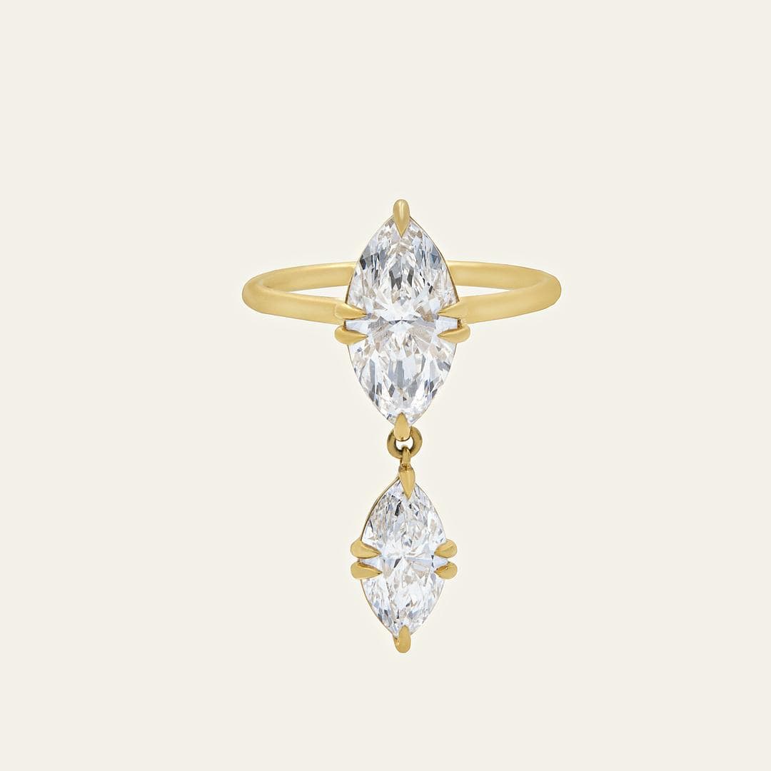 Large Celestia Diamond Drop Ring