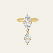 Large Celestia Diamond Drop Ring