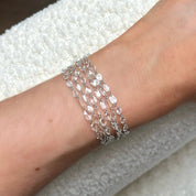 Layered Rose-Cut Diamond Bracelet