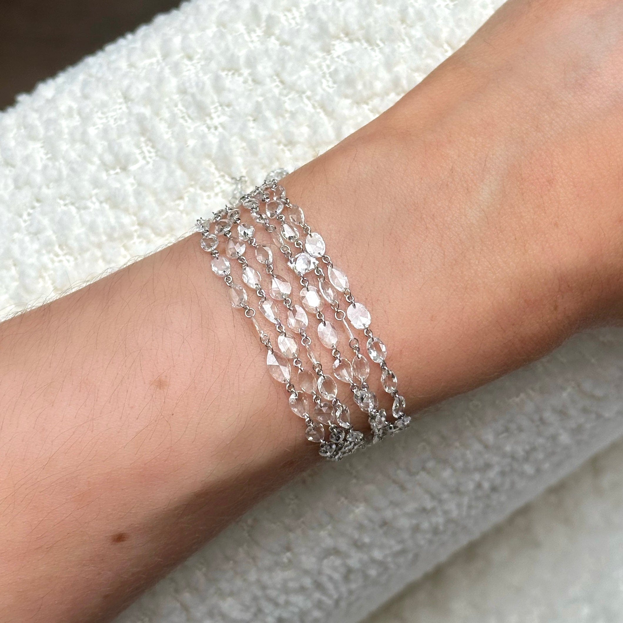 Layered Rose-Cut Diamond Bracelet