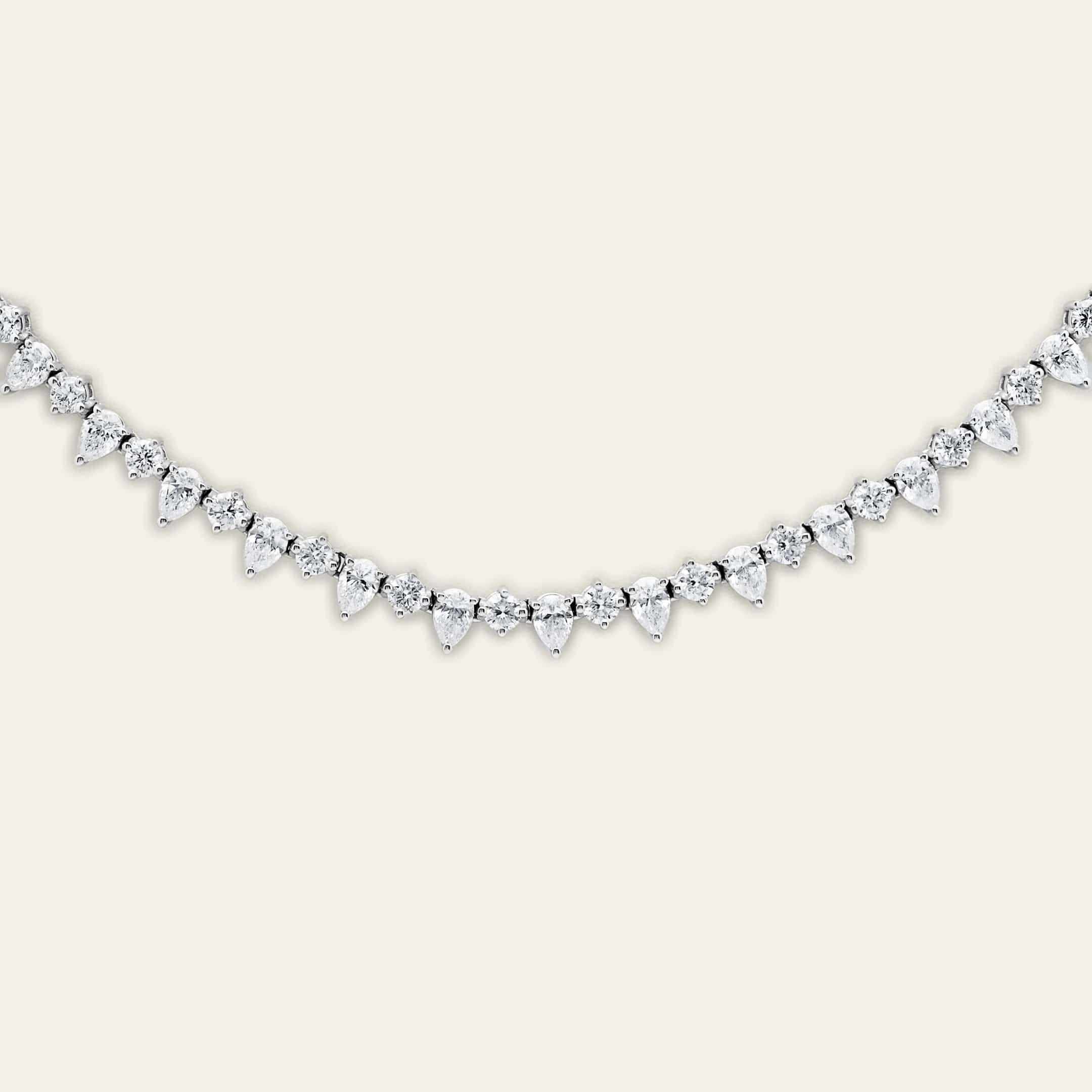 Liora 6 Carat Mixed Shape Diamond Tennis Necklace