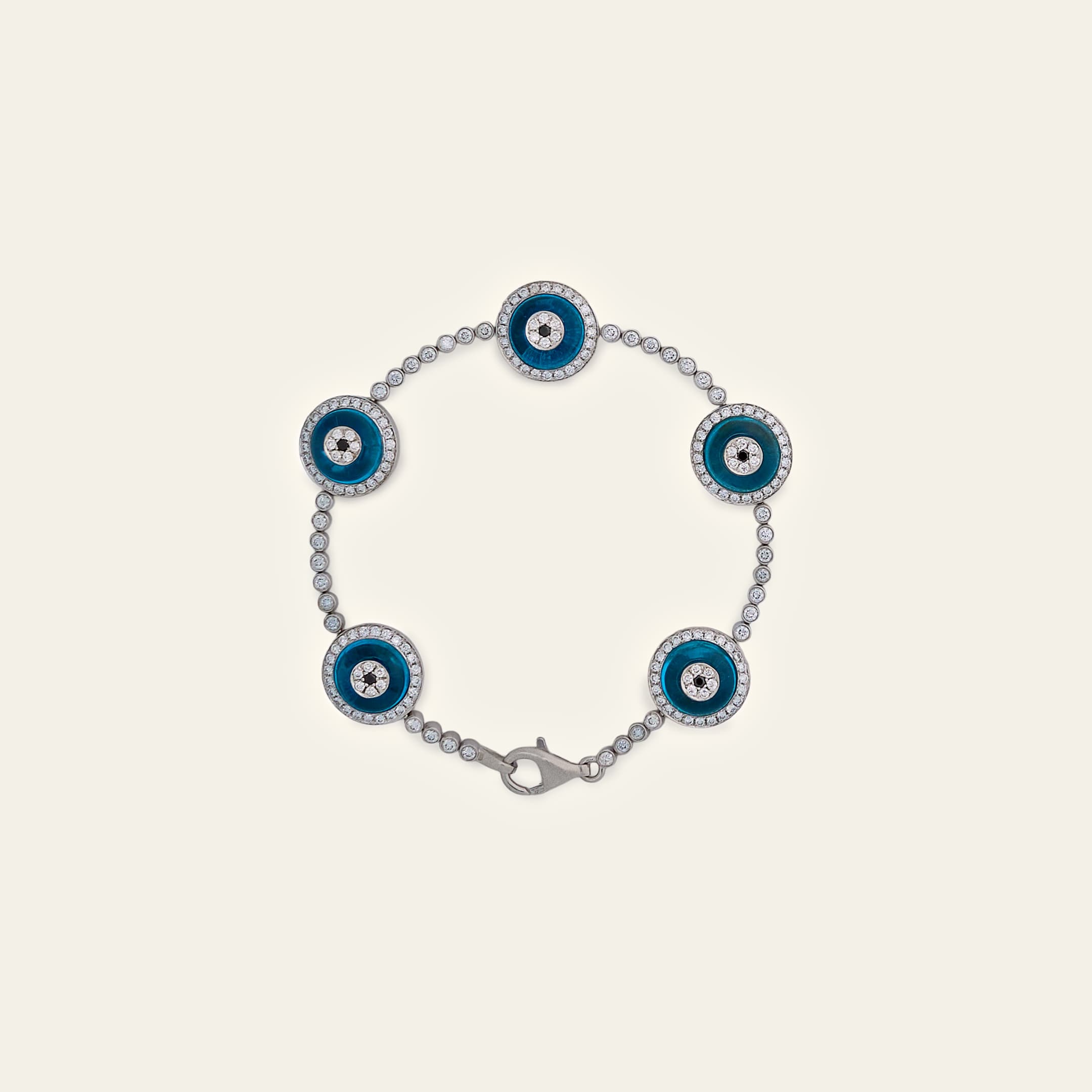 Lorraine Schwartz 'Against Evil Eye' Five Eye Diamond Pave Bracelet