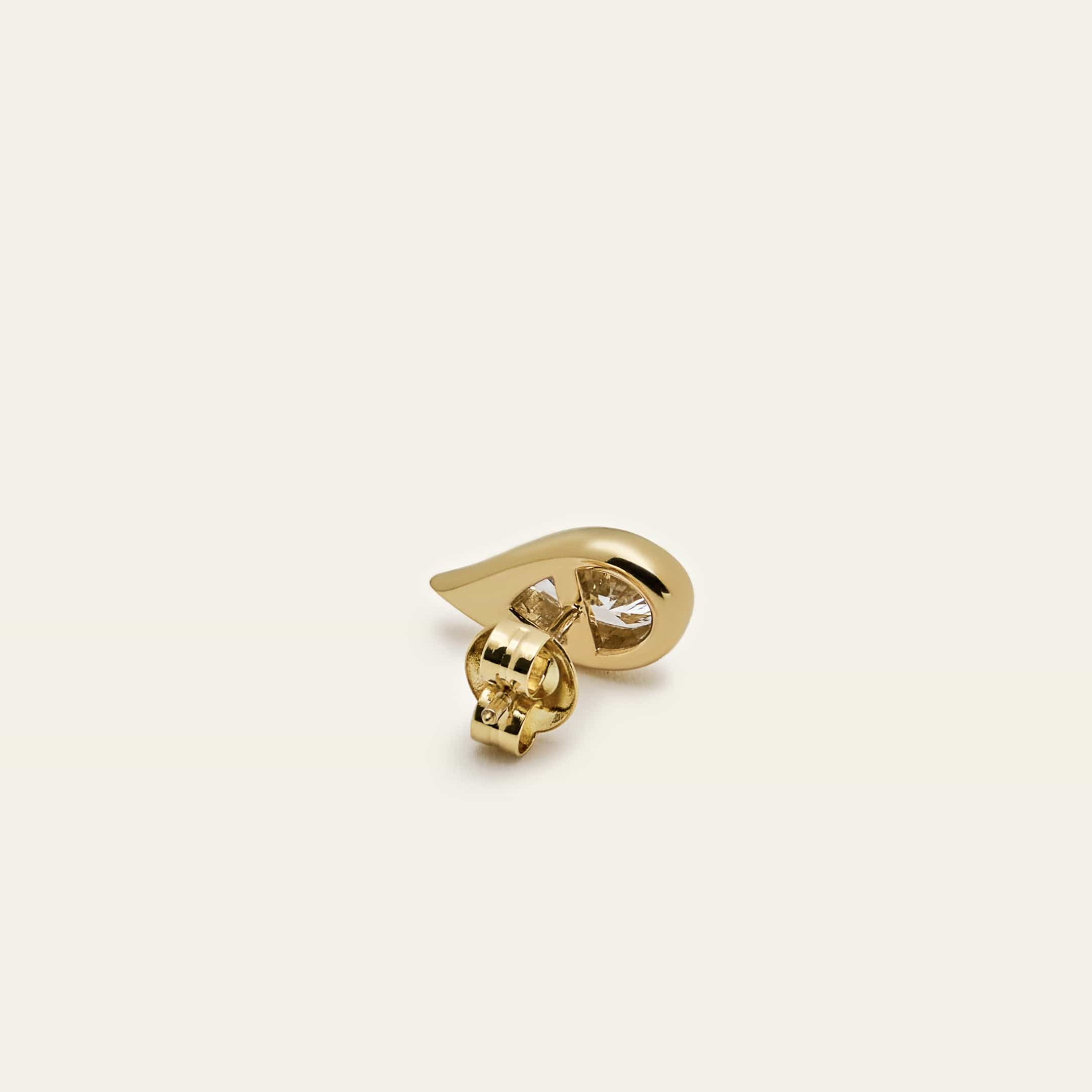 Mika Earrings in Yellow Gold with Pear Diamonds