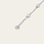 Mika Pear Shaped Diamond Bracelet in White Gold
