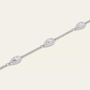Mika Pear Shaped Diamond Bracelet in White Gold