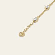 Mika Pear Shaped Diamond Bracelet in Yellow Gold