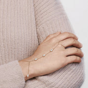 Mika Pear Shaped Diamond Hand Chain