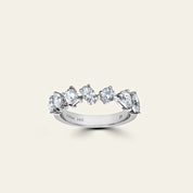 Multi-Shaped Diamond Halfway Band