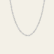 Briolette Diamond Chain Necklace in White Gold