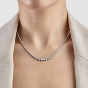 Aura Graduating Diamond Tennis Necklace