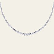 Aura Graduating Diamond Tennis Necklace