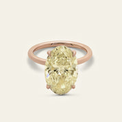 Oval Diamond Engagement Ring in Rose Gold