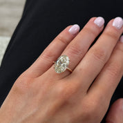 Oval Diamond Engagement Ring in Rose Gold