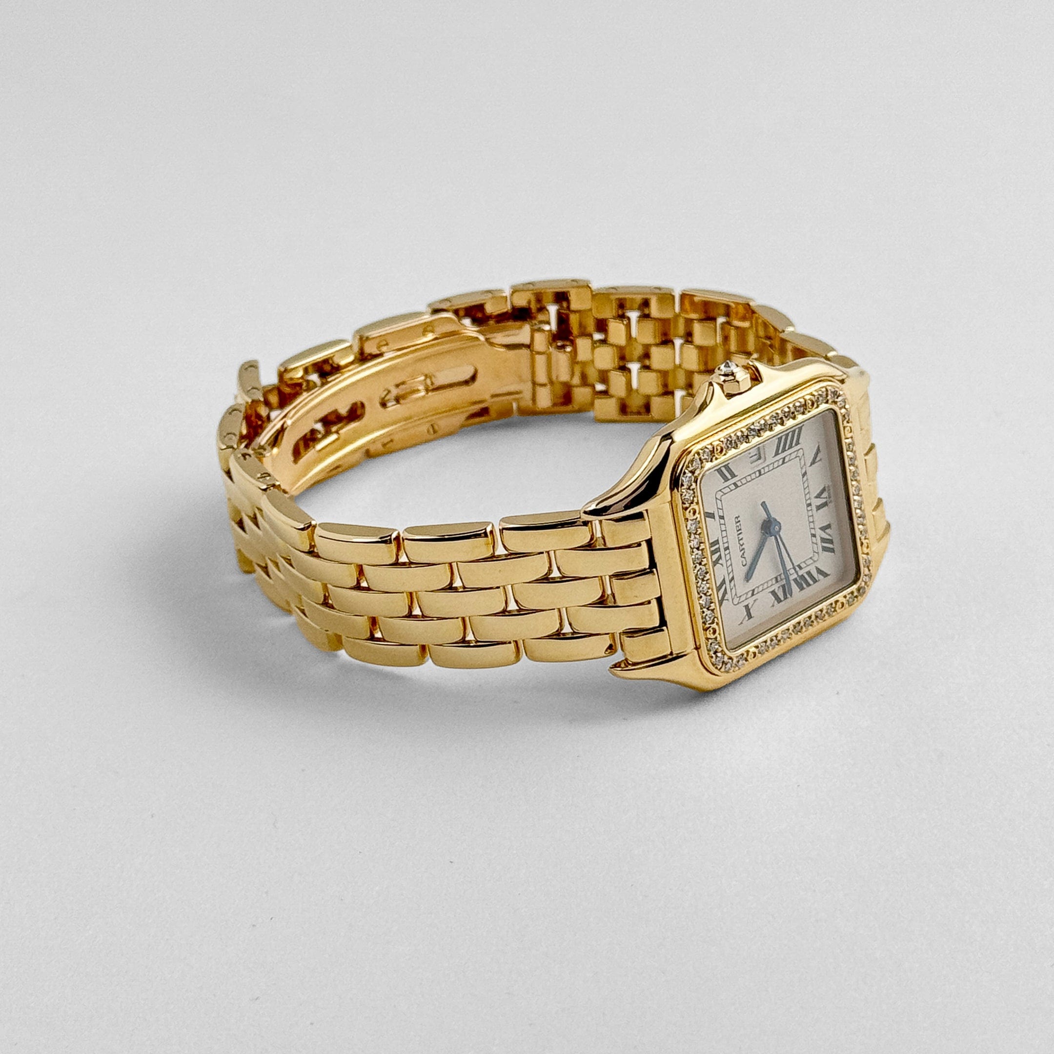 Panthère de Cartier 88270147 'Ladies' Yellow Gold White Dial Diamond Bezel