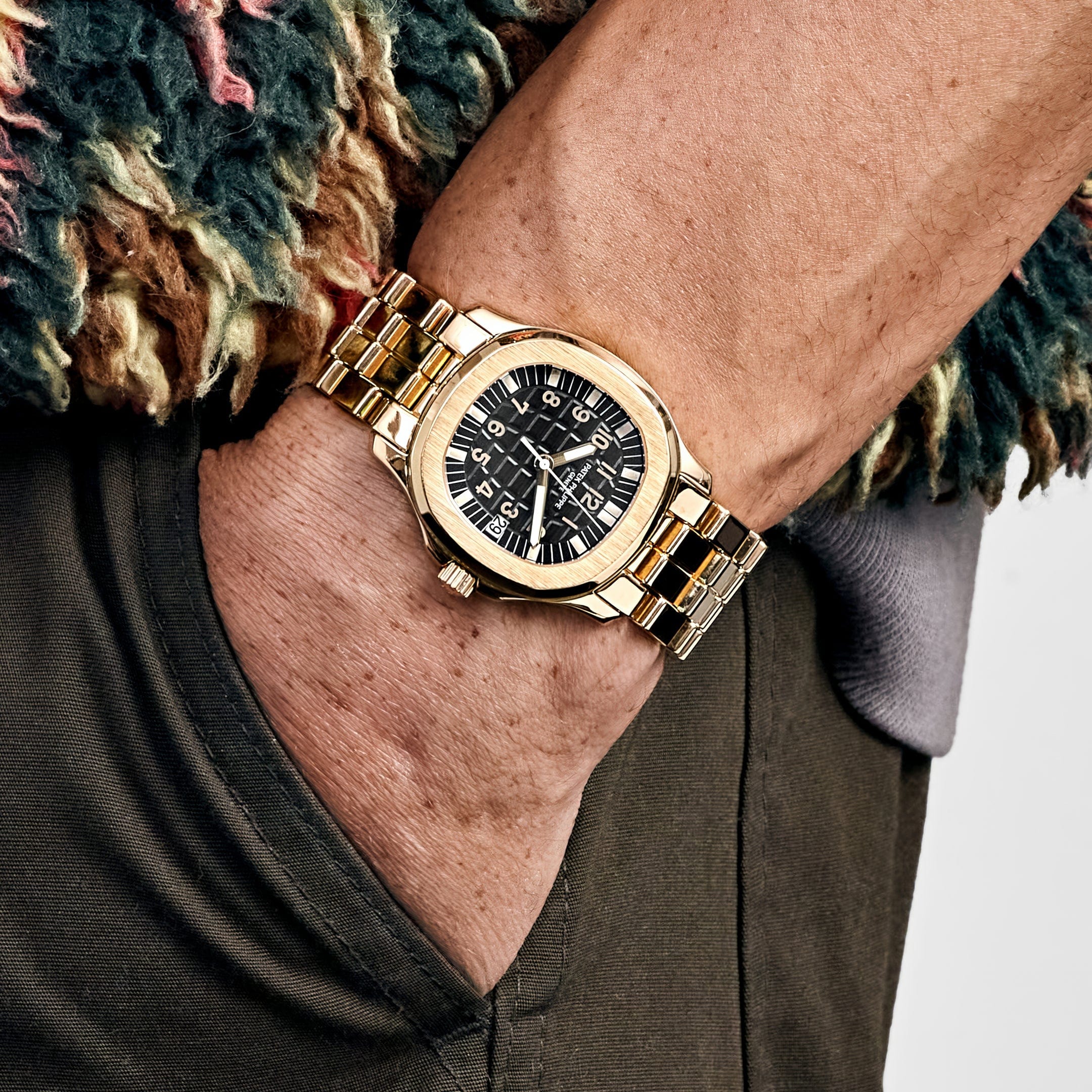 Patek Philippe Aquanaut 5066/1J Yellow Gold Black Dial
