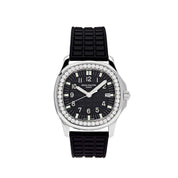 Luxury Watch Patek Philippe Aquanaut Steel Black Dial Diamond Bezel 5067A-001 Wrist Aficionado