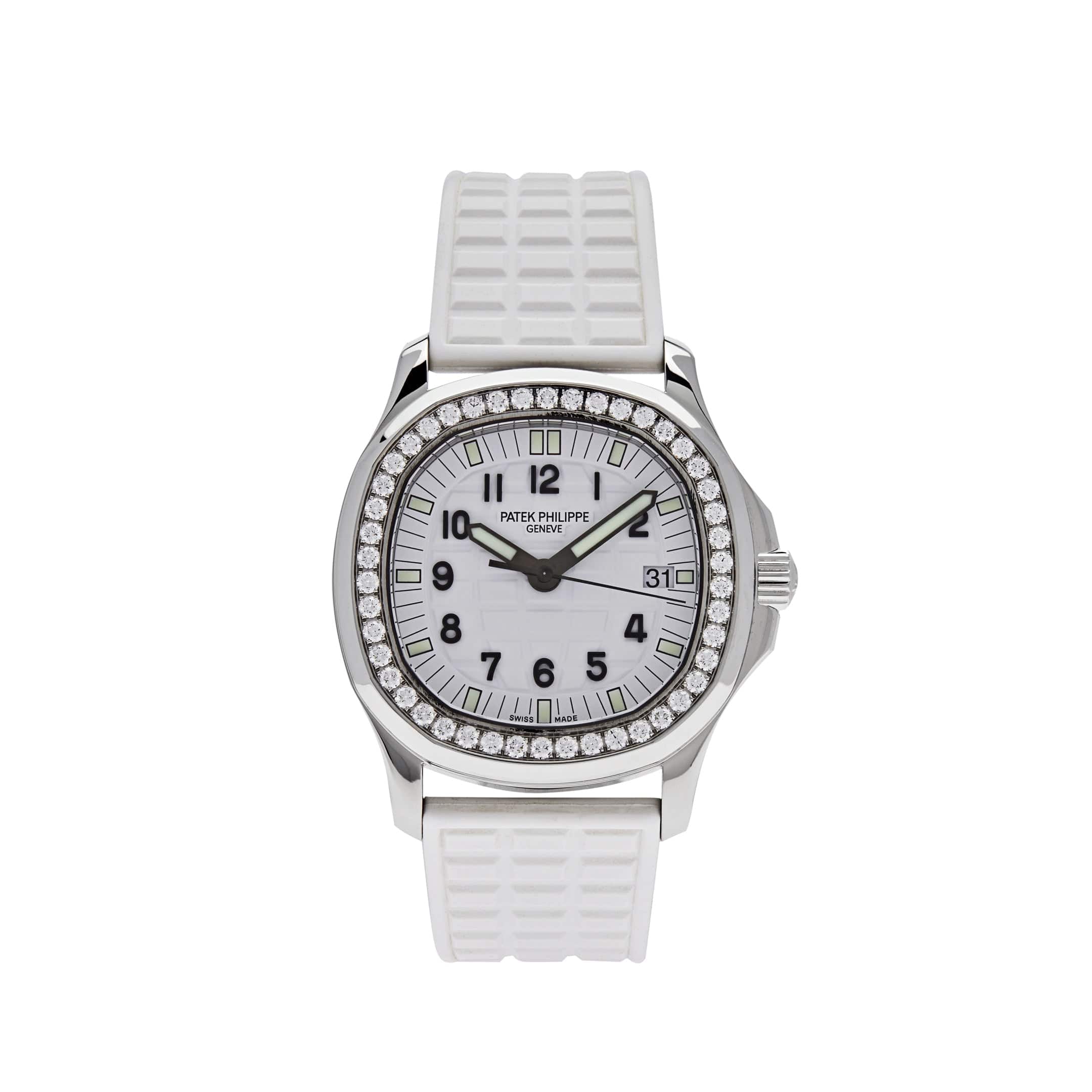 Patek Philippe Aquanaut 5067A-011 Stainless Steel White Dial Diamond Bezel Quartz (2008)
