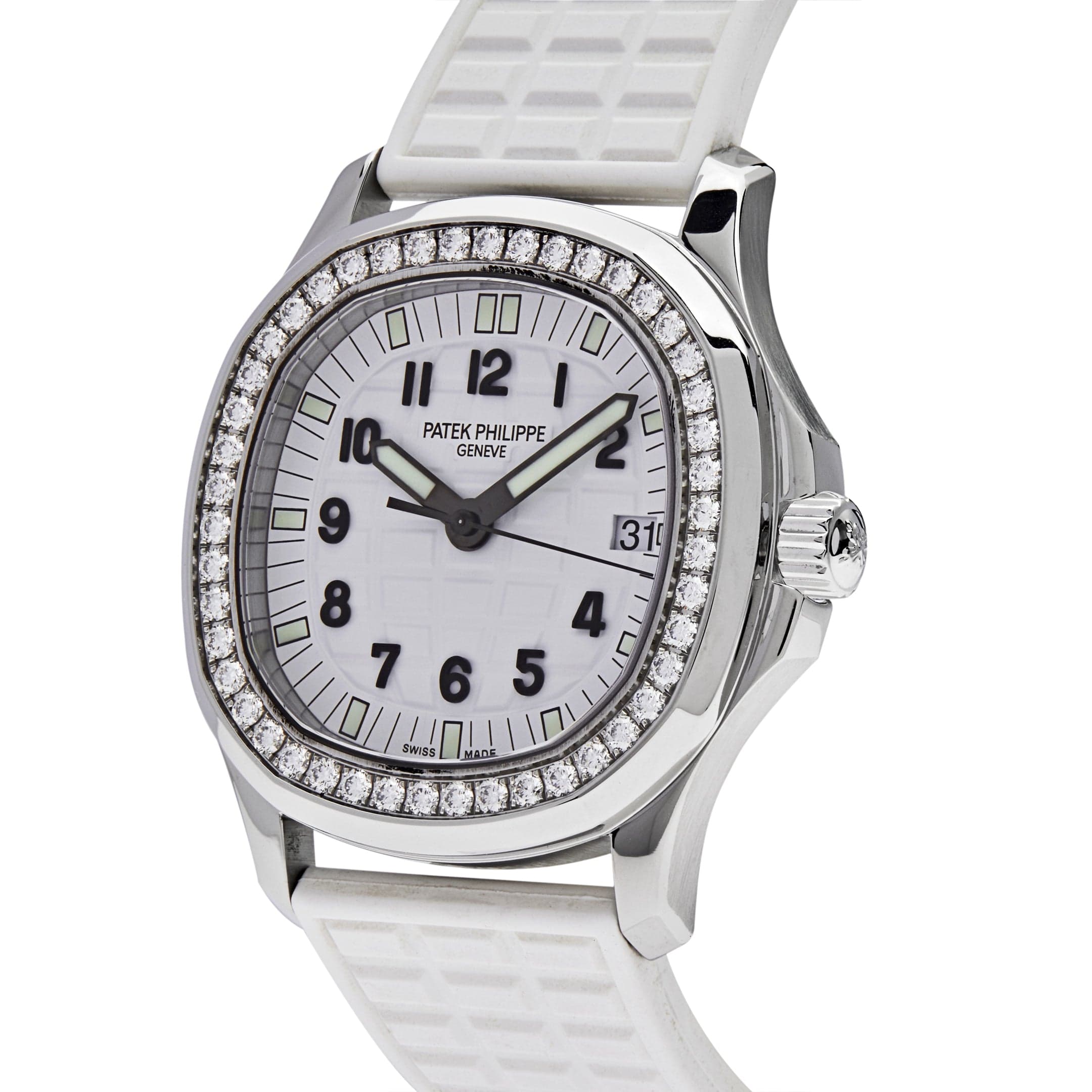 Patek Philippe Aquanaut 5067A-011 Stainless Steel White Dial Diamond Bezel Quartz (2008)