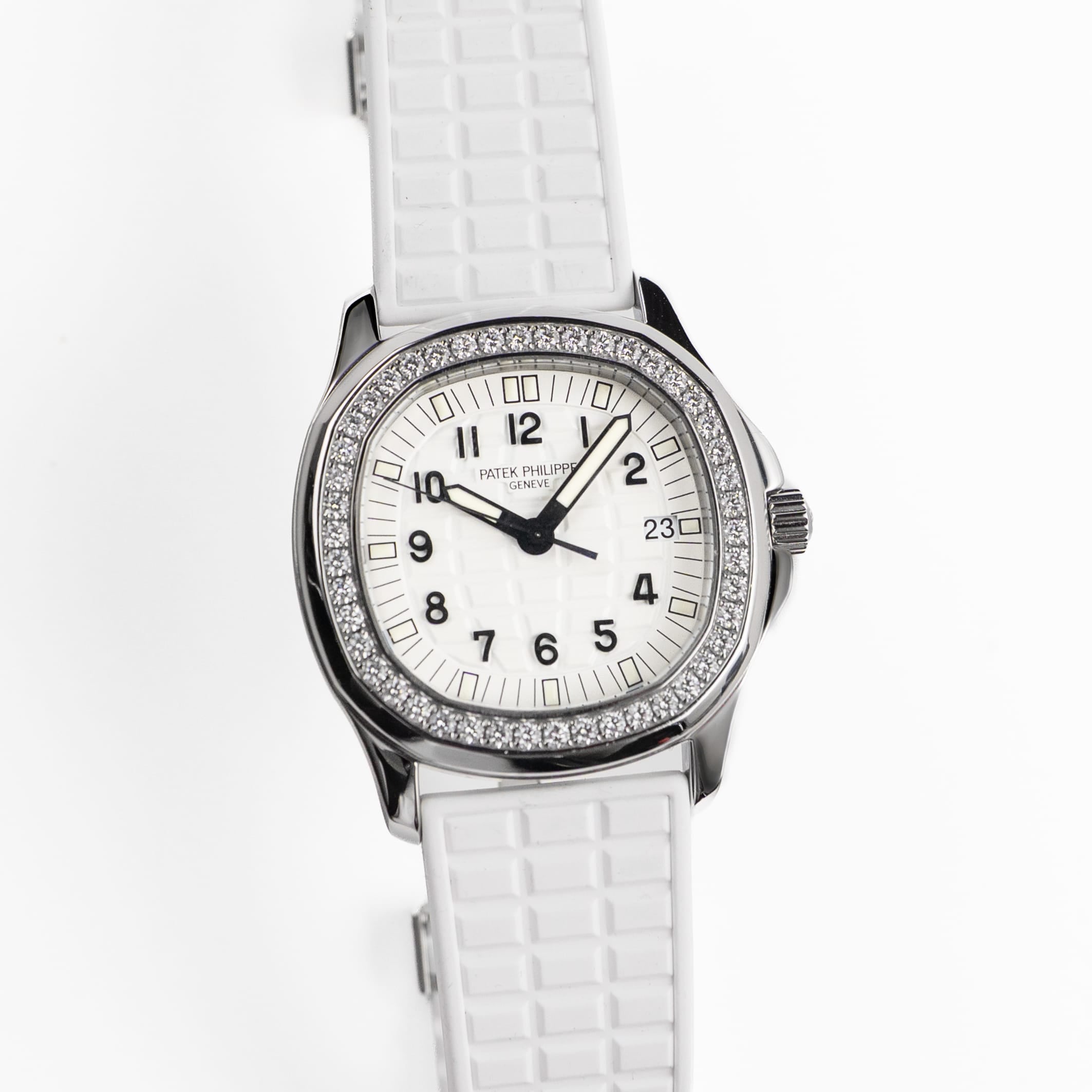 Patek Philippe Aquanaut 5067A-011 Stainless Steel White Dial Diamond Bezel Quartz (2008)
