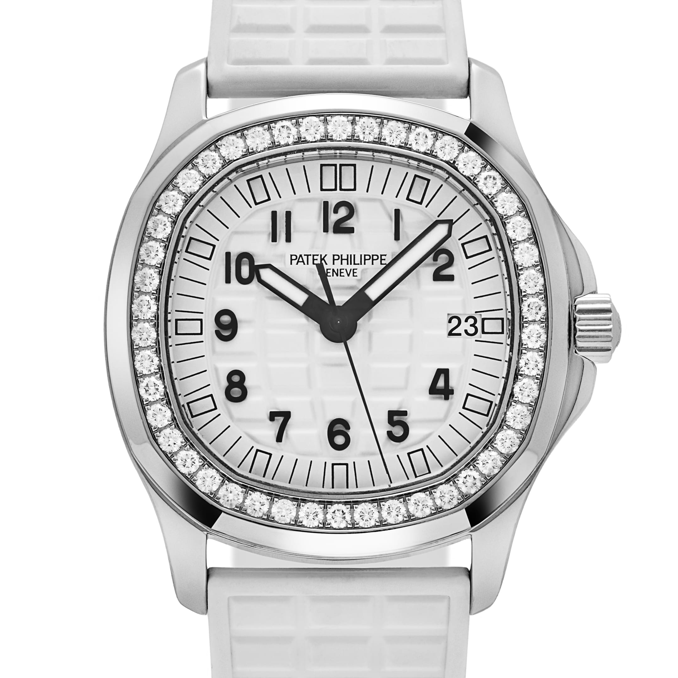 Patek Philippe Aquanaut 5067A-011 Stainless Steel White Dial Diamond Bezel Quartz (2008)
