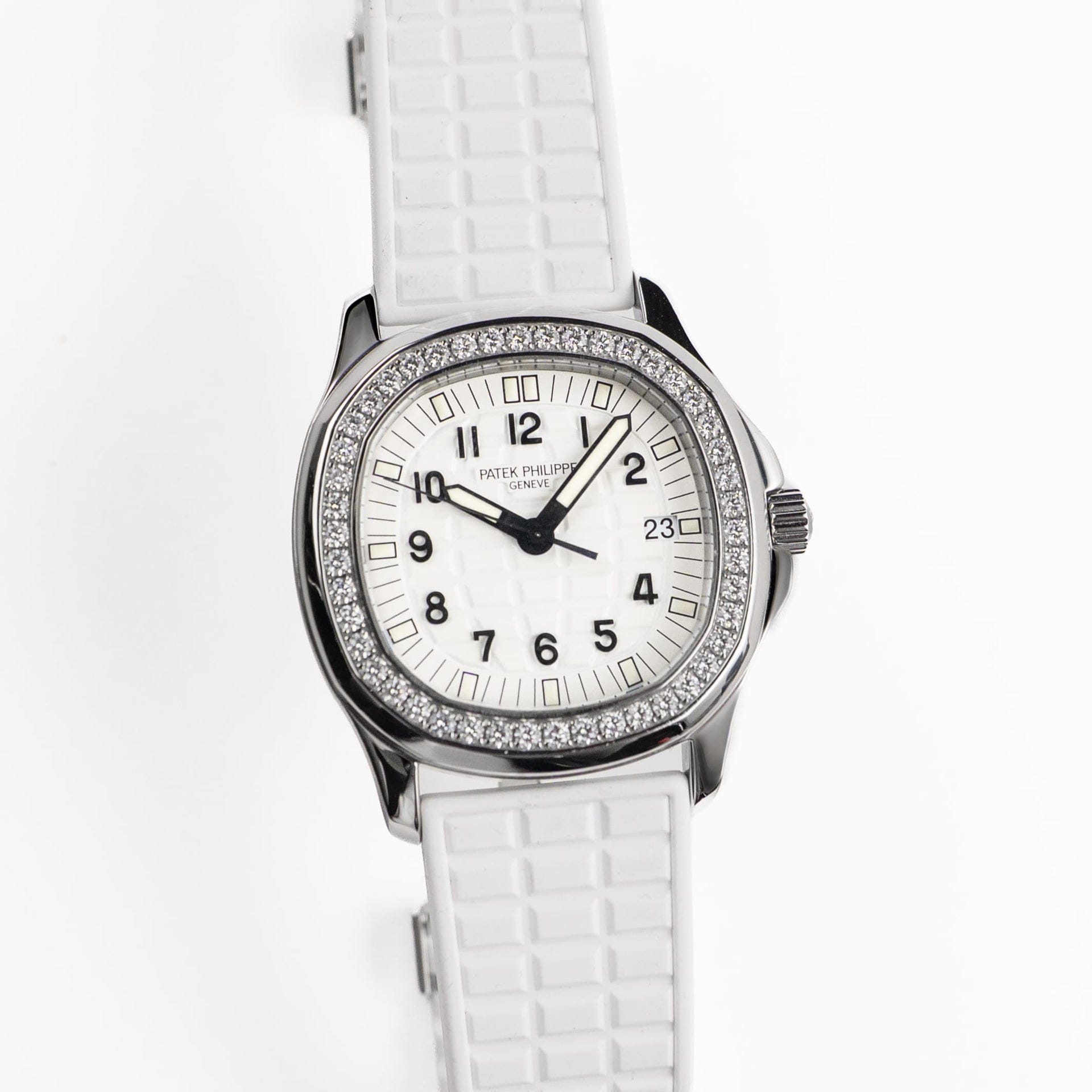 Patek Philippe Aquanaut 5067A-011 Stainless Steel White Dial Diamond Bezel Quartz (2008)
