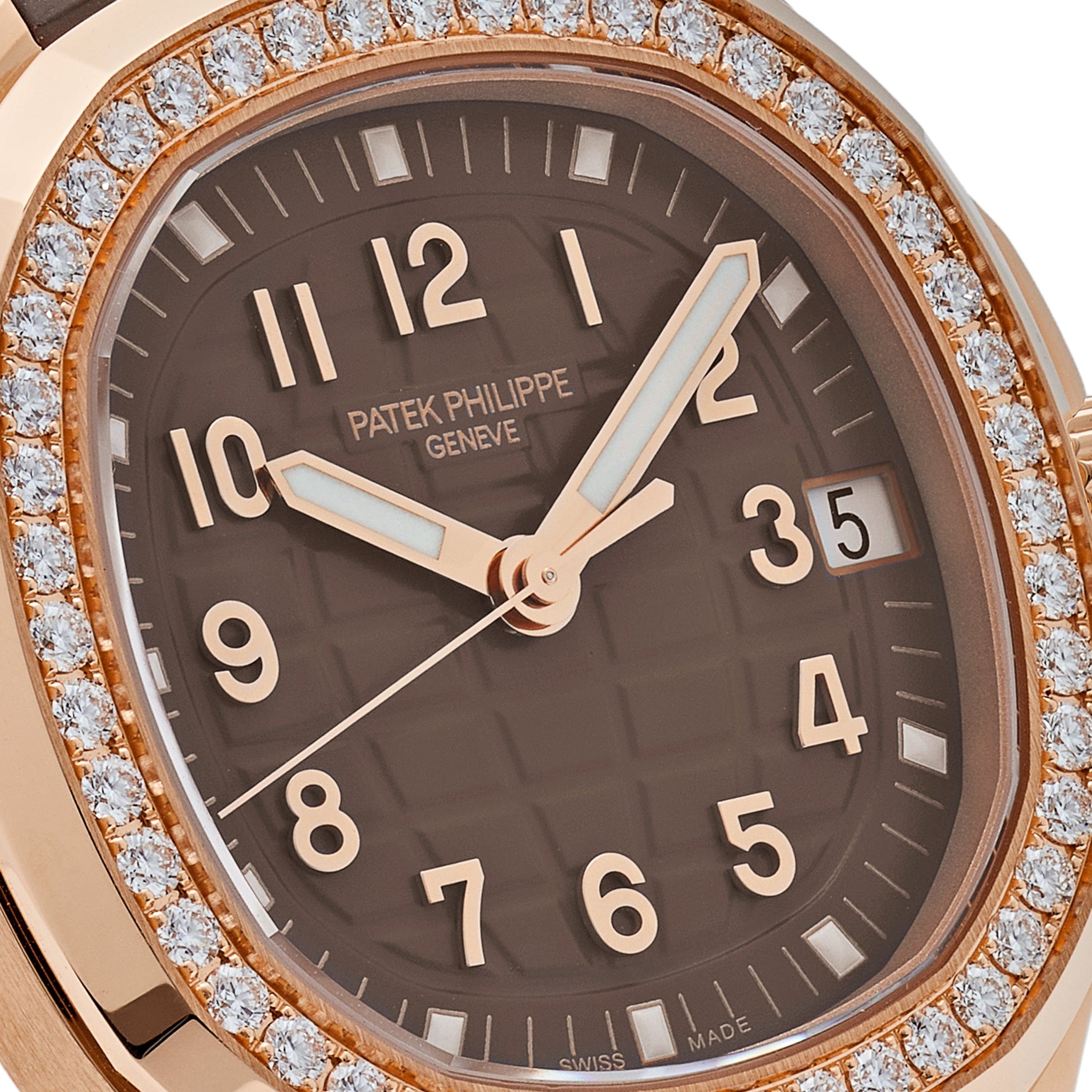 Patek Philippe Aquanaut 5268/200R-010 Rose Gold Taupe Brown Dial Diamond Bezel (2023)