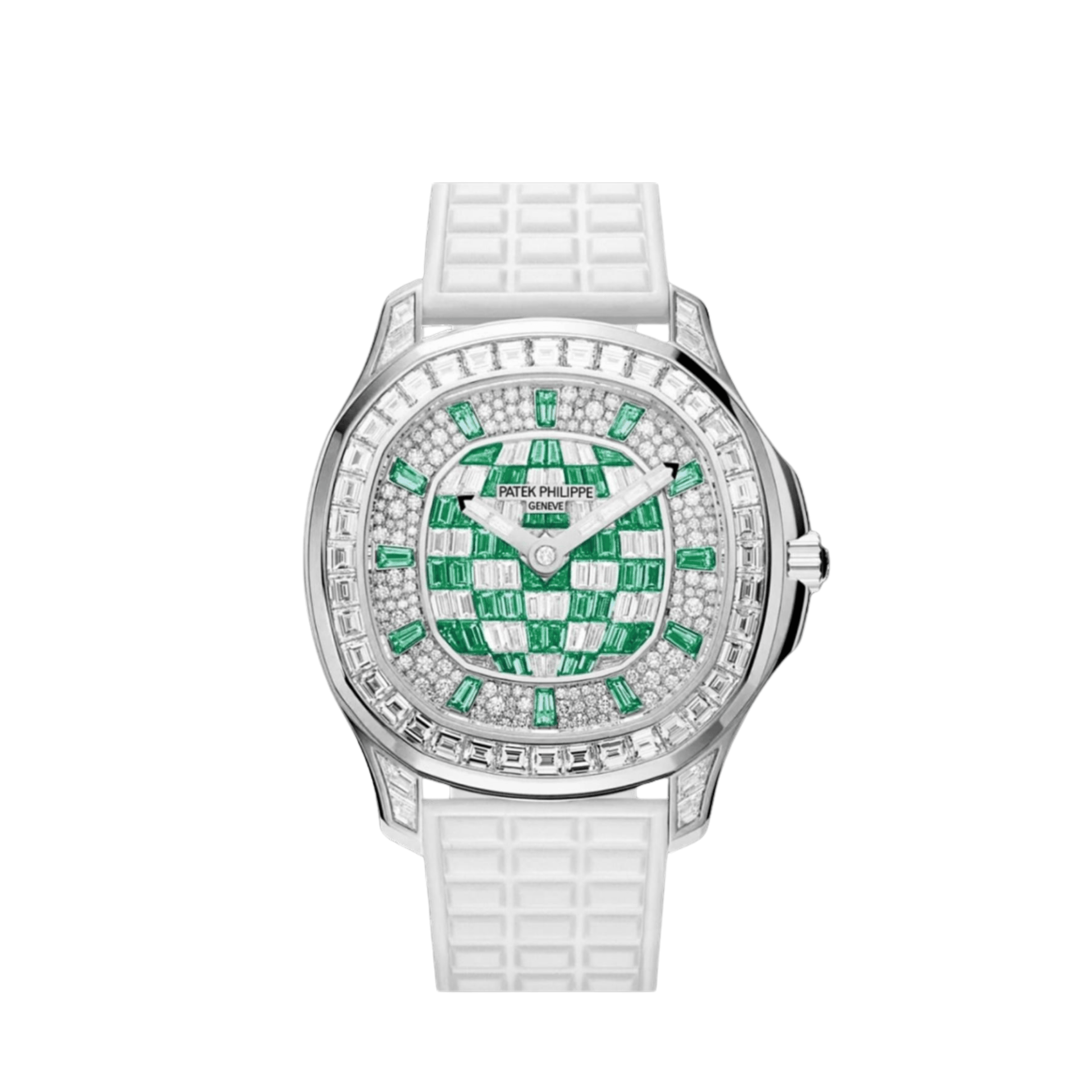 Patek Philippe Aquanaut Luce 5062/450G-010 'Haute Joaillerie' White Gold Diamond Emerald Dial
