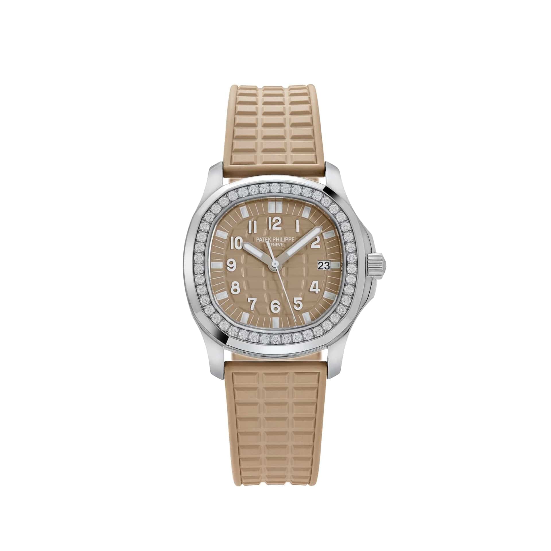 Patek Philippe Aquanaut Luce 5067A-020 'Ladies' Stainless Steel Beige Dial Diamond Bezel (2008)