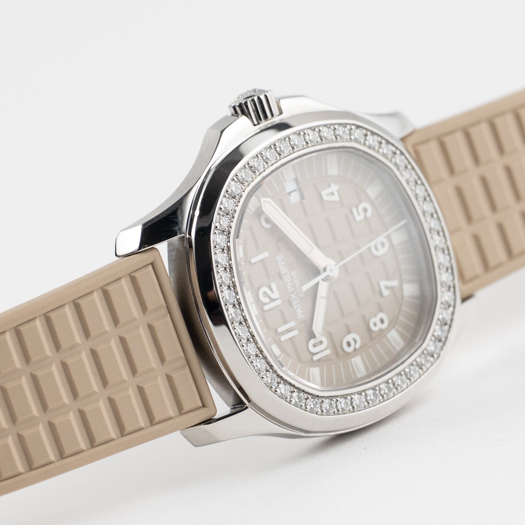 Patek Philippe Aquanaut Luce 5067A-020 'Ladies' Stainless Steel Beige Dial Diamond Bezel (2008)