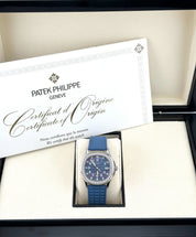 Luxury Watch Patek Philippe Aquanaut Luce Blue Ladies' 5067A-022 Wrist Aficionado