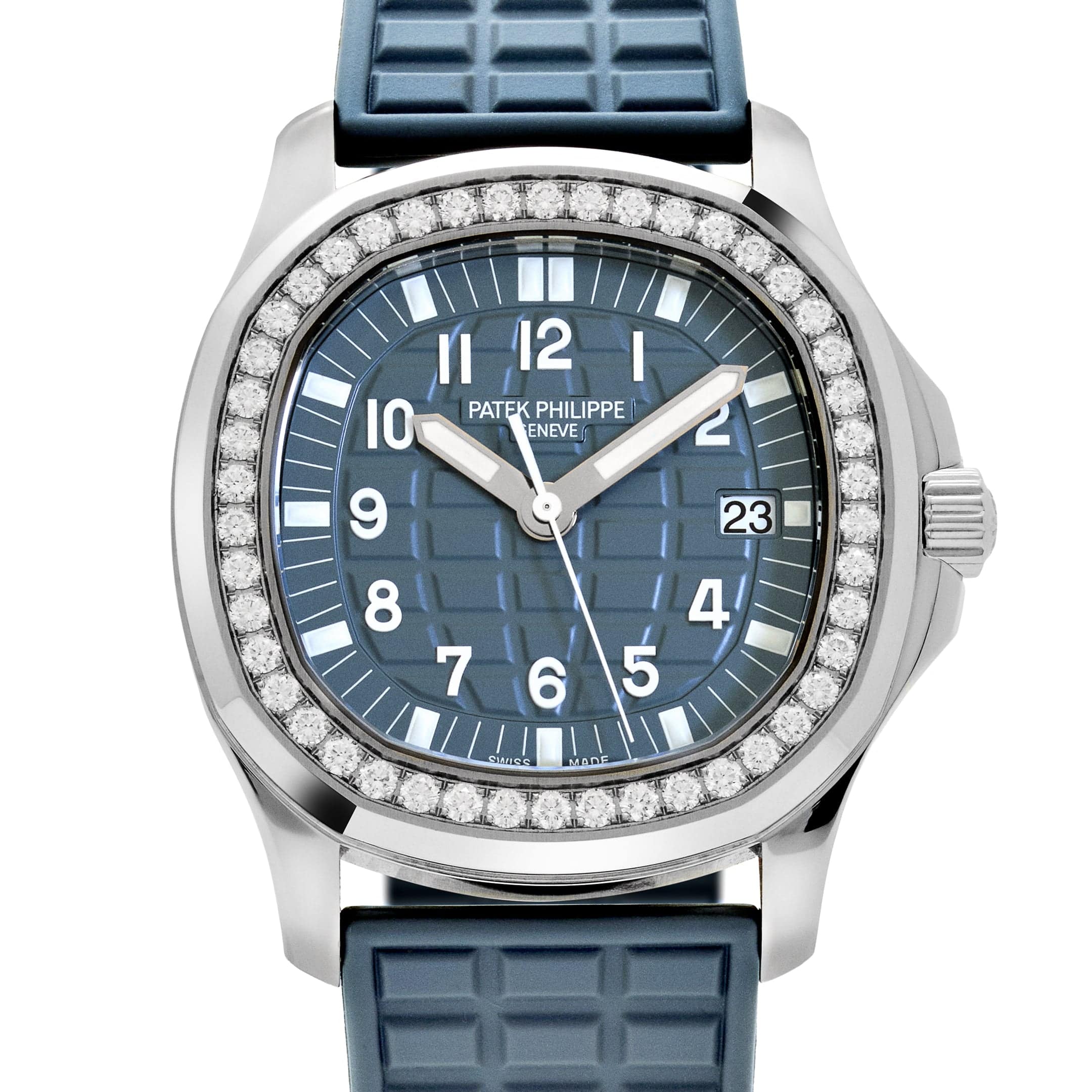 Patek Philippe Aquanaut Luce 5067A-025 'Ladies' Stainless Steel Misty Blue Dial Diamond Bezel (2019)