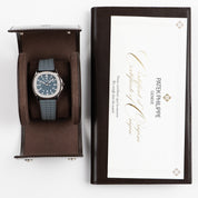Patek Philippe Aquanaut Luce 5067A-025 'Ladies' Stainless Steel Misty Blue Dial Diamond Bezel (2019)