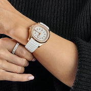 Patek Philippe Aquanaut Luce 5268/200R-001 Rose Gold Diamond Bezel White Dial