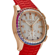 Patek Philippe Aquanaut Luce 7968/300R-001 Rose Gold 'Rainbow' Bezel Mother Of Pearl Dial