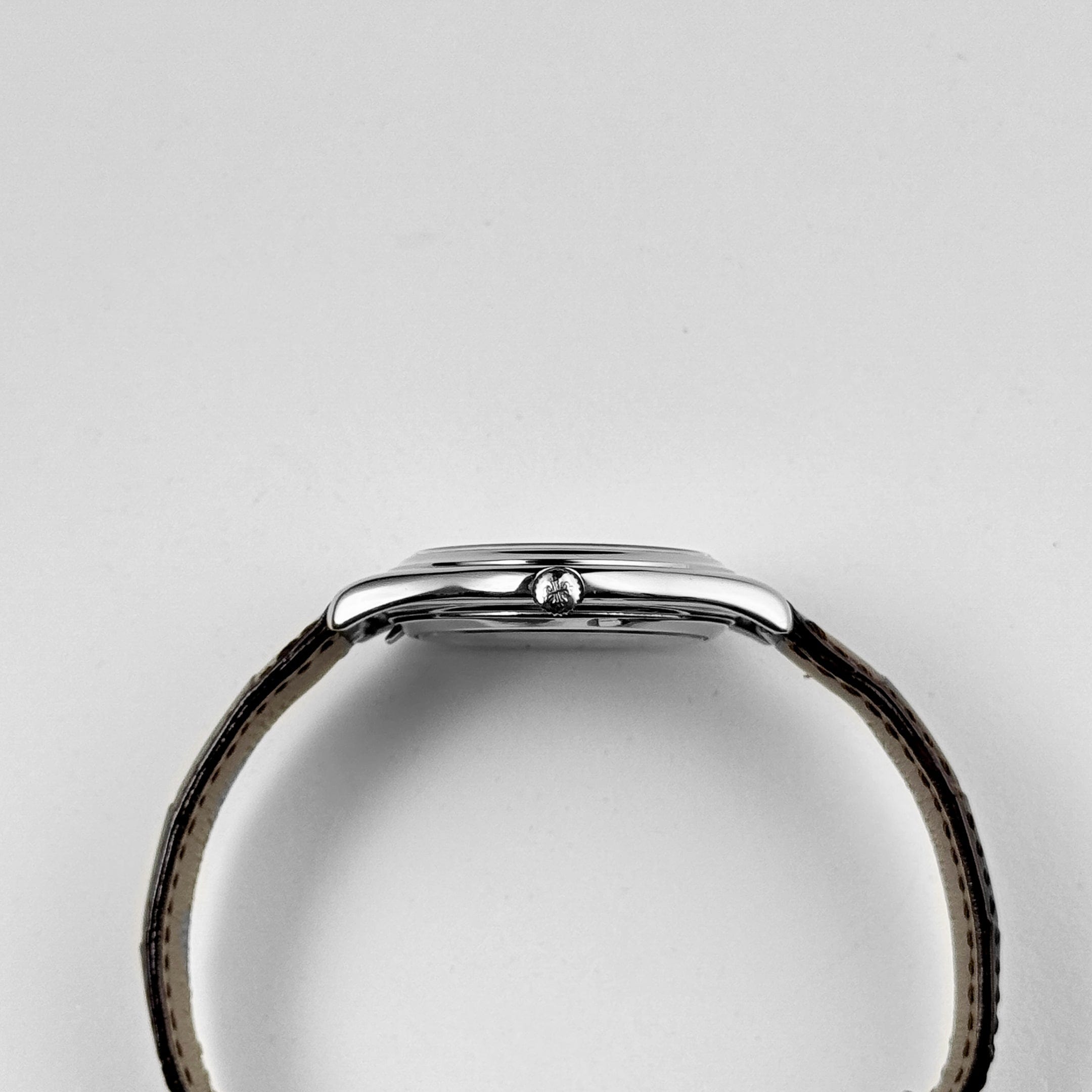 Patek Philippe Calatrava 3940G-011 Perpetual Calendar Moonphase White Gold Opaline Silver Dial