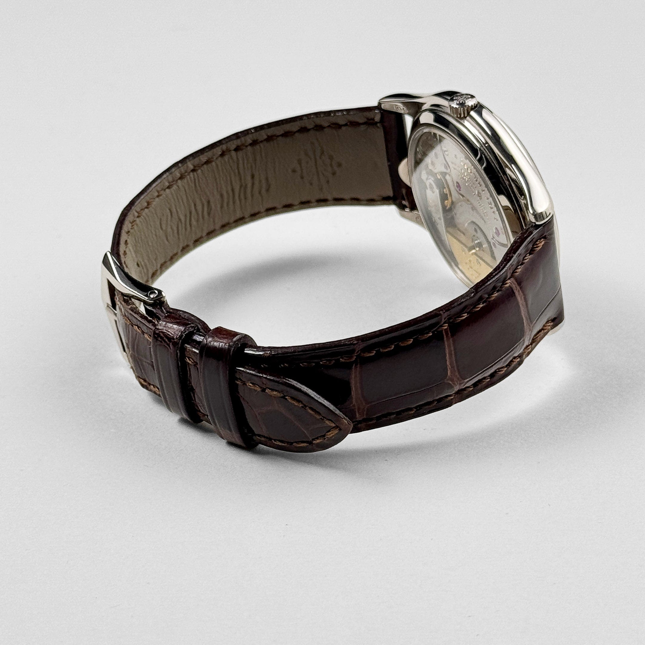 Patek Philippe Calatrava 3940G-011 Perpetual Calendar Moonphase White Gold Opaline Silver Dial