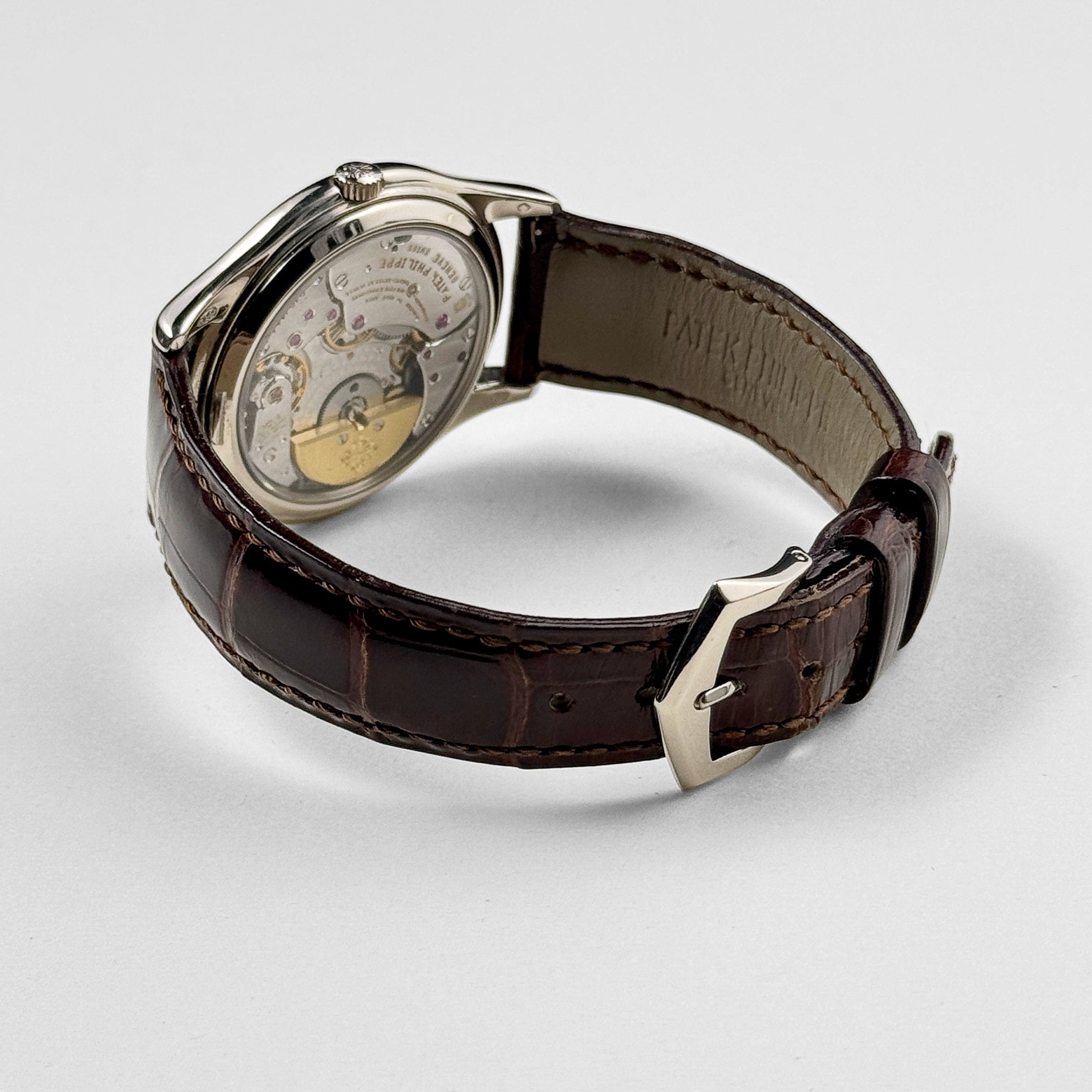 Patek Philippe Calatrava 3940G-011 Perpetual Calendar Moonphase White Gold Opaline Silver Dial