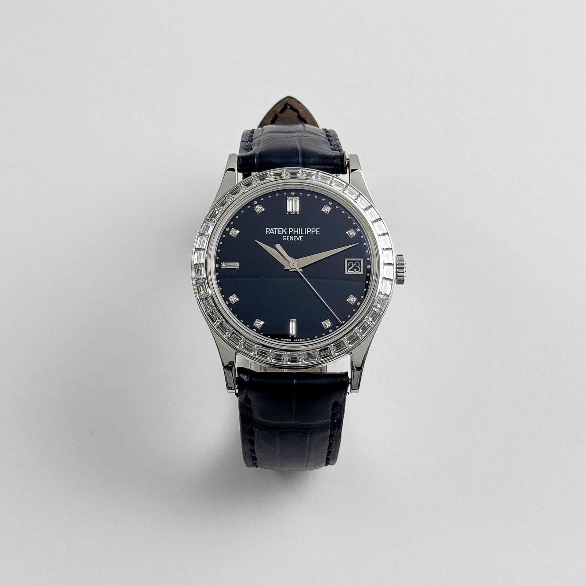 Patek Philippe Calatrava 5298P-012 Platinum Black Diamond Dial Diamond Bezel (2015)