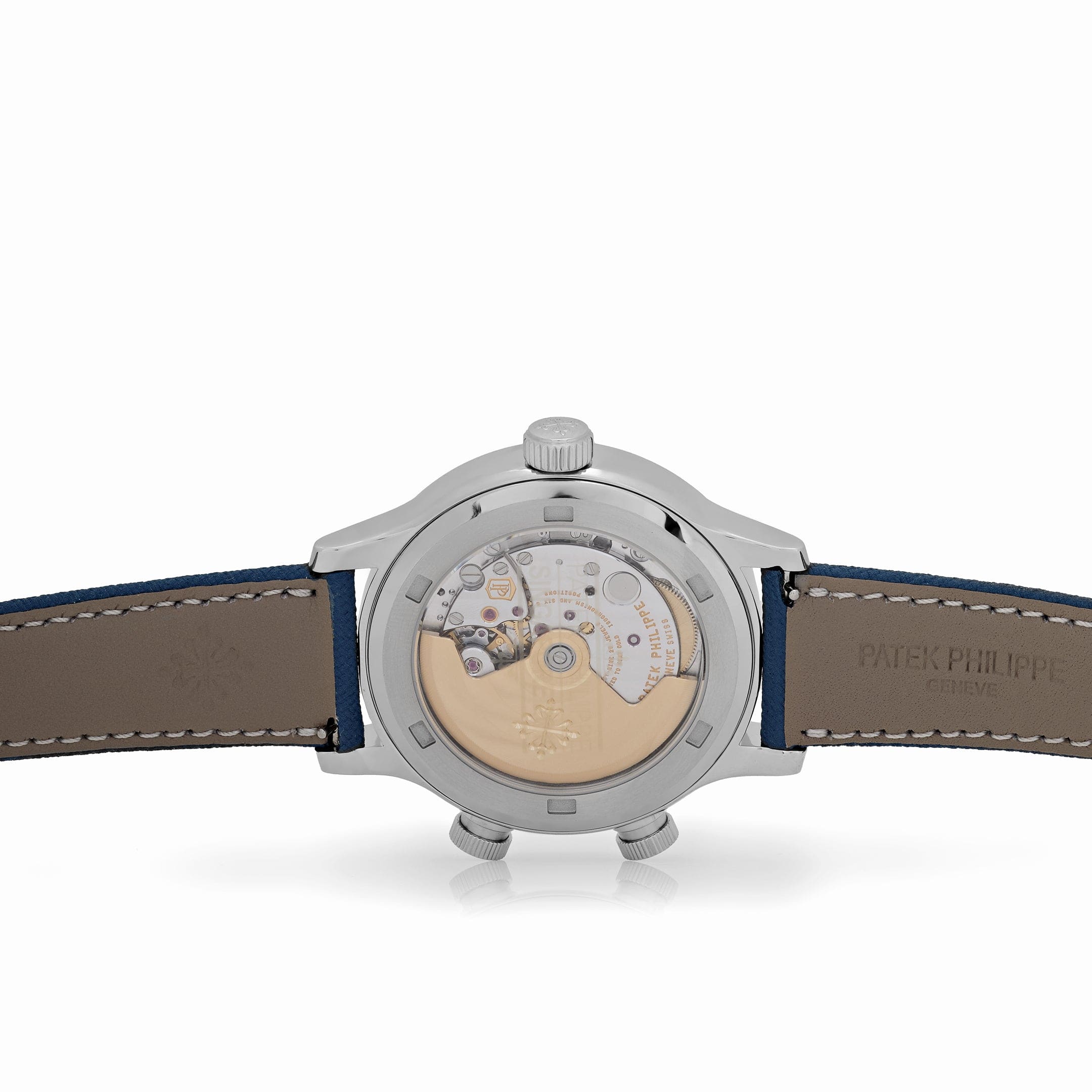 Patek Philippe Calatrava 7234A 'Pilot' Travel Time 'Ladies' Stainless Steel Blue-Grey Dial Singapore Edition