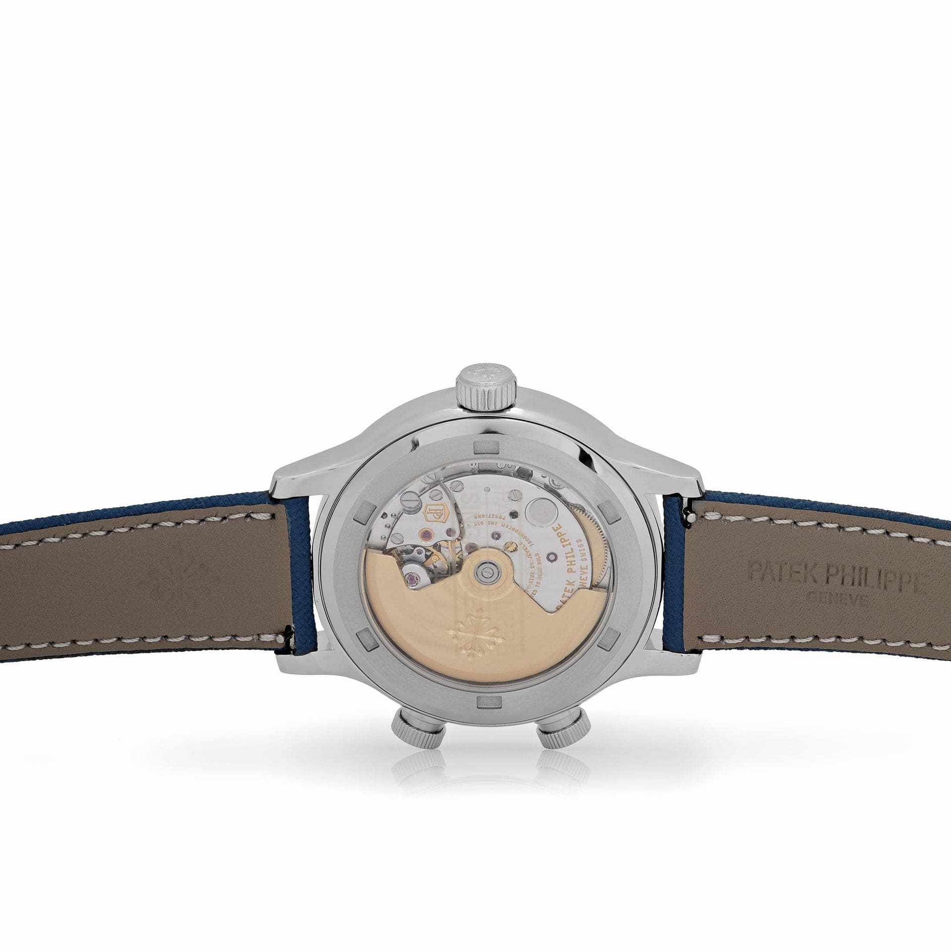 Patek Philippe Calatrava 7234A 'Pilot' Travel Time 'Ladies' Stainless Steel Blue-Grey Dial Singapore Edition
