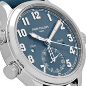 Patek Philippe Calatrava 7234A-001 'Pilot' Travel Time Stainless Steel Blue-Grey Dial Singapore Edition (2019)
