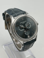Patek Philippe Complications Annual Calendar White Gold Blue Dial 4947G-001 Wrist Aficionado