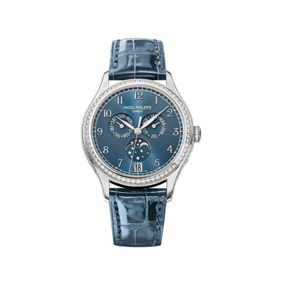 Patek Philippe Complications Annual Calendar White Gold Blue Dial 4947G-001 Wrist Aficionado