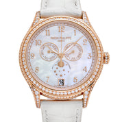 Patek Philippe Complications 4948R-001 'Ladies' Annual Calendar Moon Phases Rose Gold Mother of Pearl Dial Diamond Bezel (2025)
