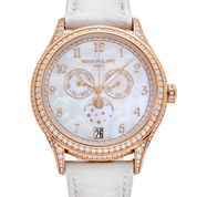 Patek Philippe Complications 4948R-001 'Tiffany & Co.' Ladies Annual Calendar Moon Phases Rose Gold Mother of Pearl Dial Diamond Bezel (2022)