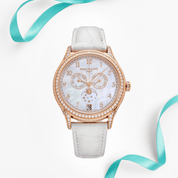 Patek Philippe Complications 4948R-001 'Tiffany & Co.' Ladies Annual Calendar Moon Phases Rose Gold Mother of Pearl Dial Diamond Bezel (2022)