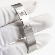 Patek Philippe Ellipse 3377 White Gold Silver Dial Diamond Bezel